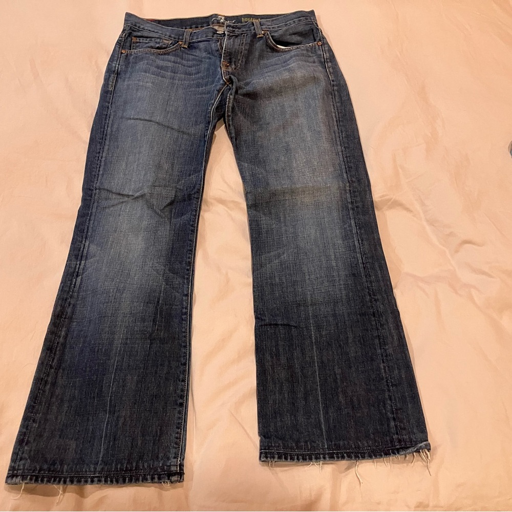 7 For All Mankind Dark Blue Bootcut Jeans